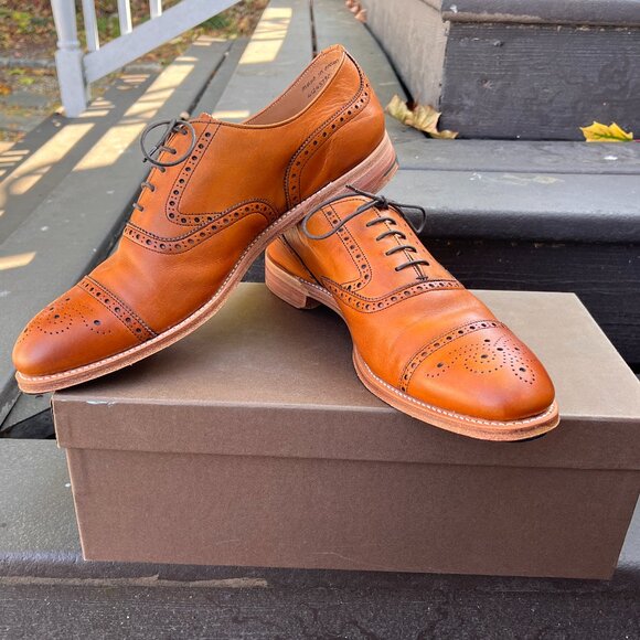 Tan Cap Toe Shoes - Picture 1 of 8